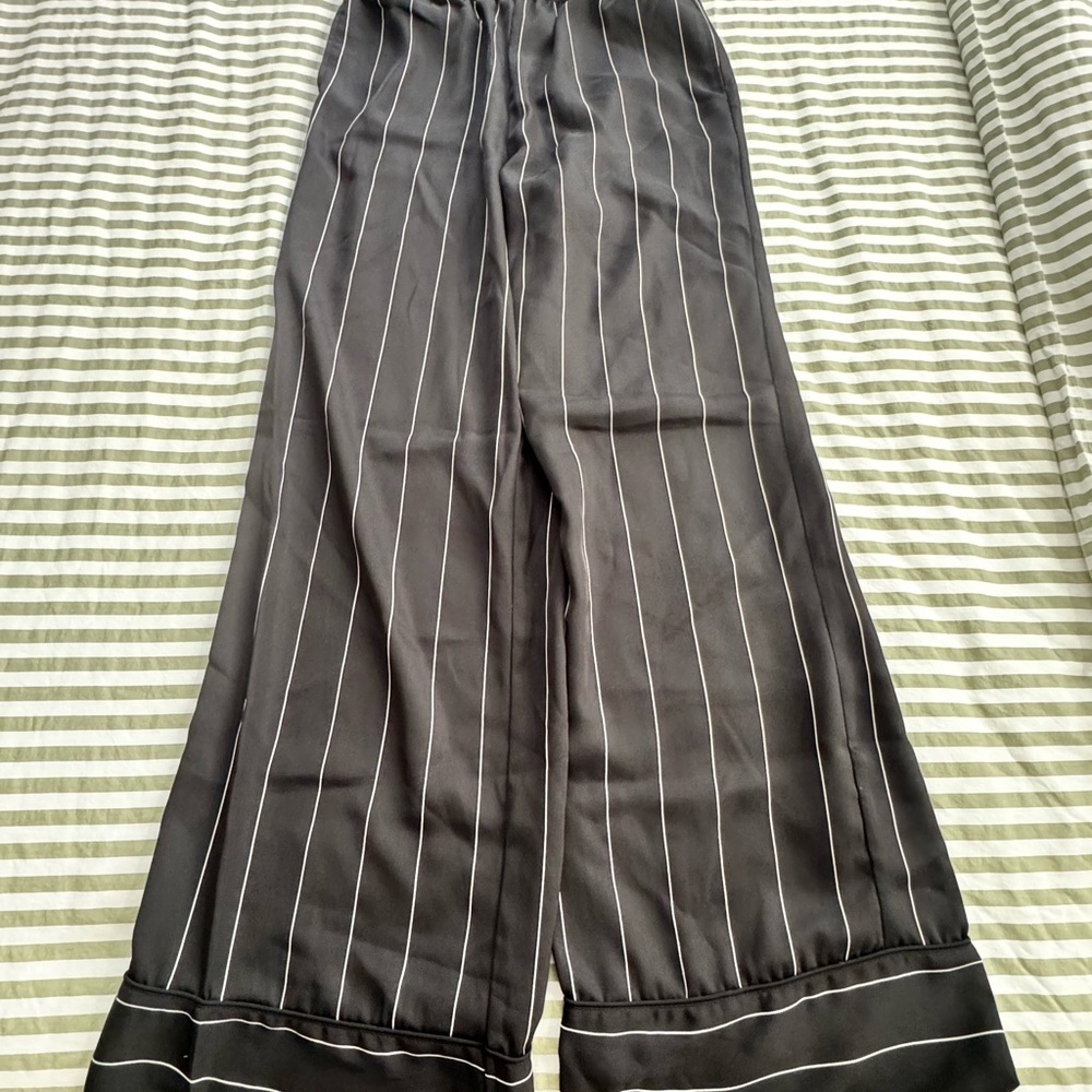 H&M Black and White Striped Pants